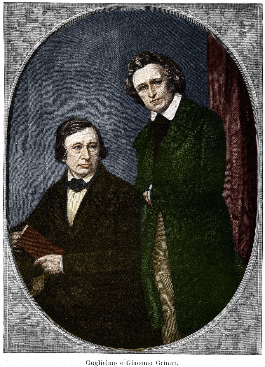 الأخوان جاكوب (1785-1863) وويلهلم (1786-1859) جريم ، كاتبان ألمان. بواسطة فنان غير معروف