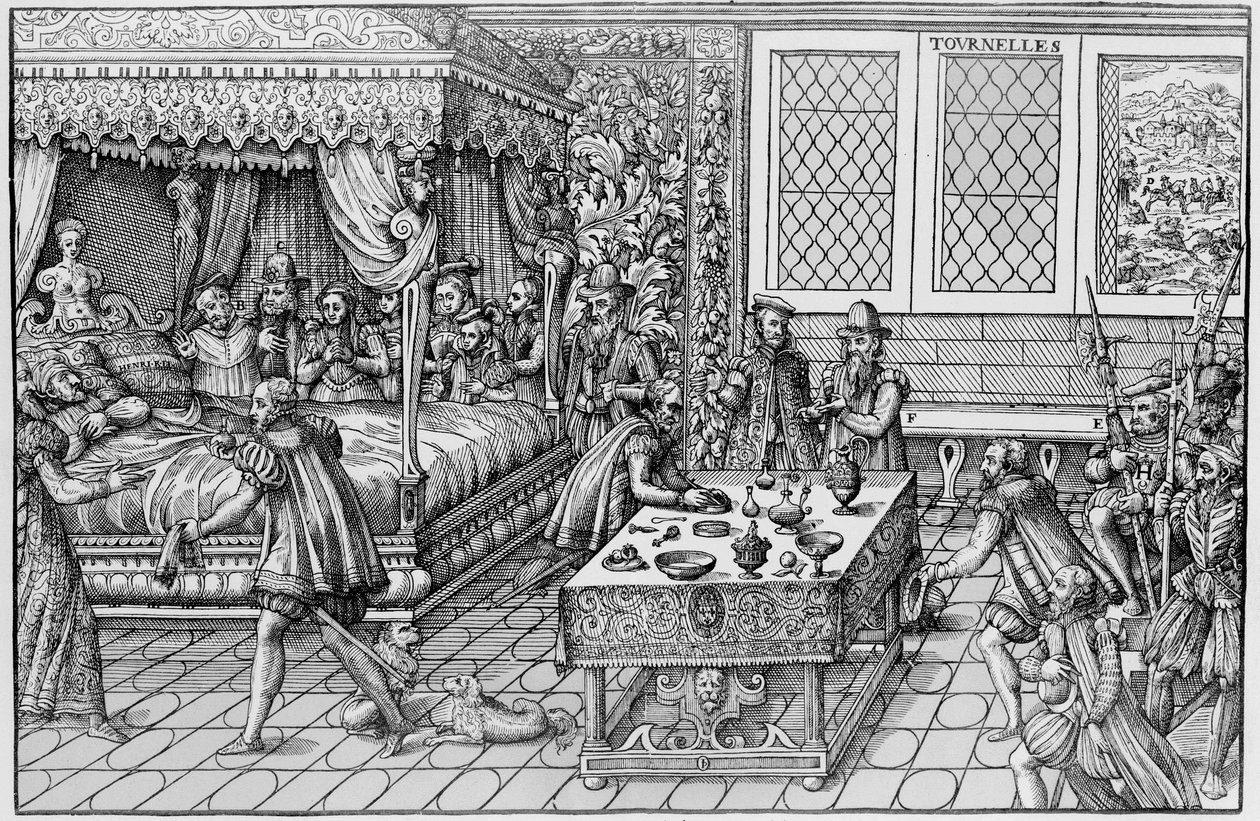 وفاة هنري الثاني (1519-1559) ، ملك فرنسا ، في قصر Tournelles في باريس ، 30 يونيو بواسطة فنان غير معروف