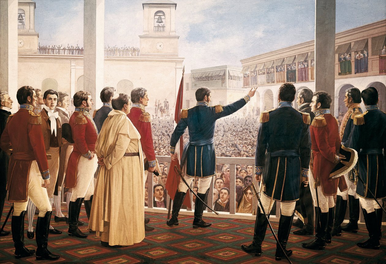 The declaration of Independence of Peru بواسطة فنان غير معروف