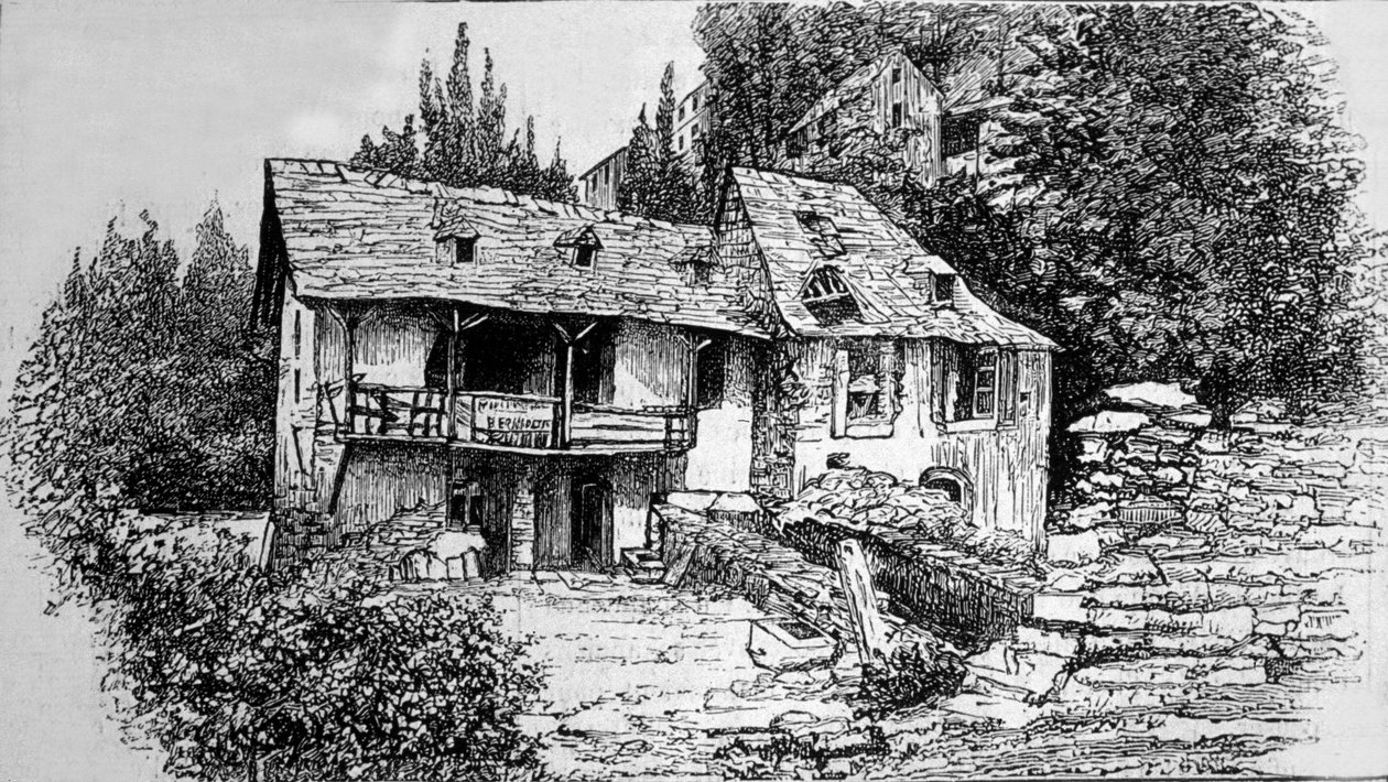 منزل برناديت سوبيروس (1844-1879) في لورد. بواسطة فنان غير معروف