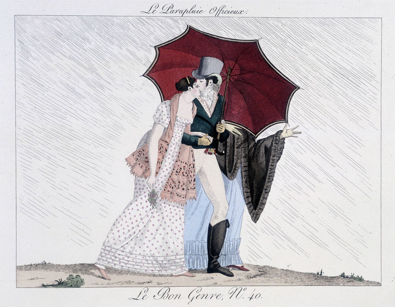 The informal umbrella - in “” Le Bon genre””, no. 40, late 19th century بواسطة فنان غير معروف