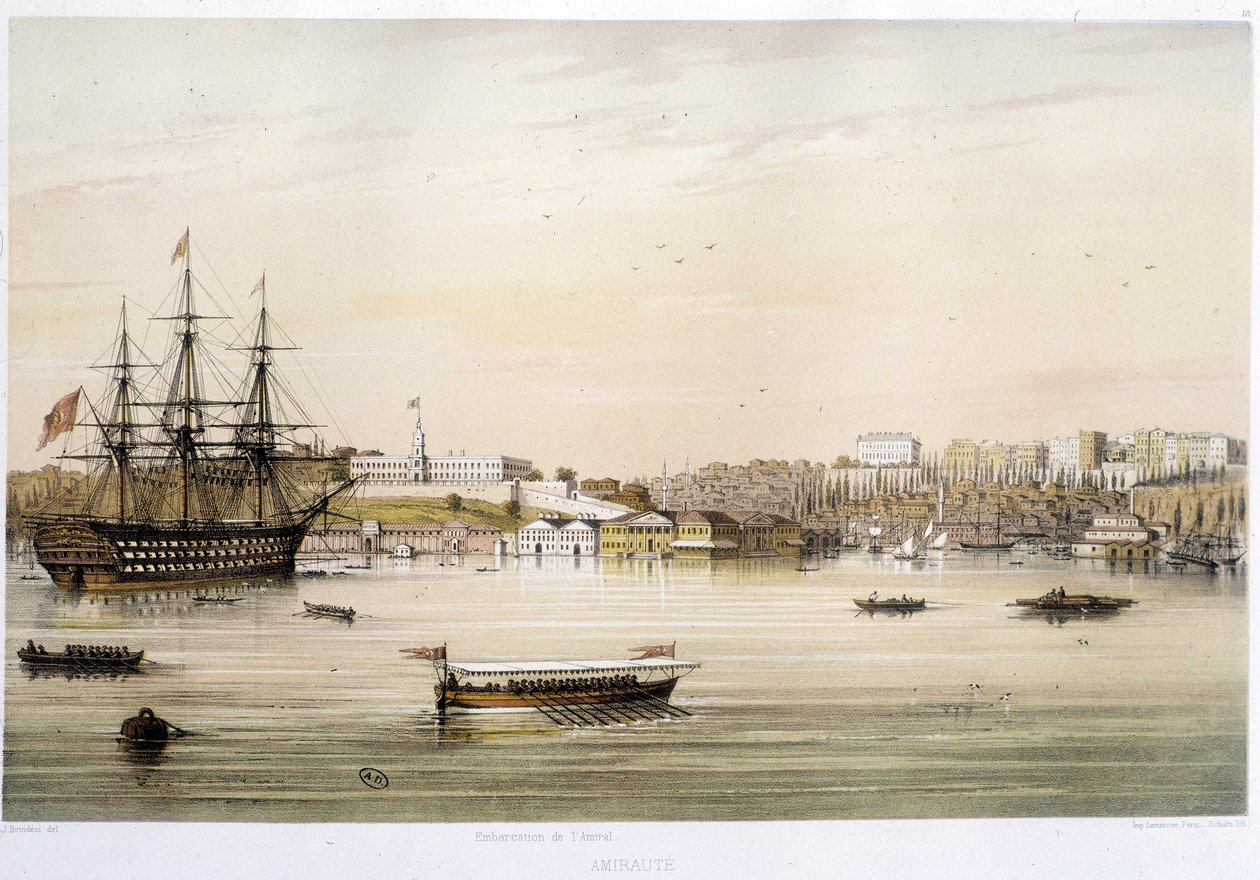 The port or Admiraut of Istanbul in the 19th century بواسطة فنان غير معروف