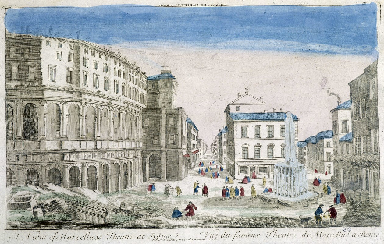 Theatre of Marcellus in Rome - Optical view بواسطة فنان غير معروف