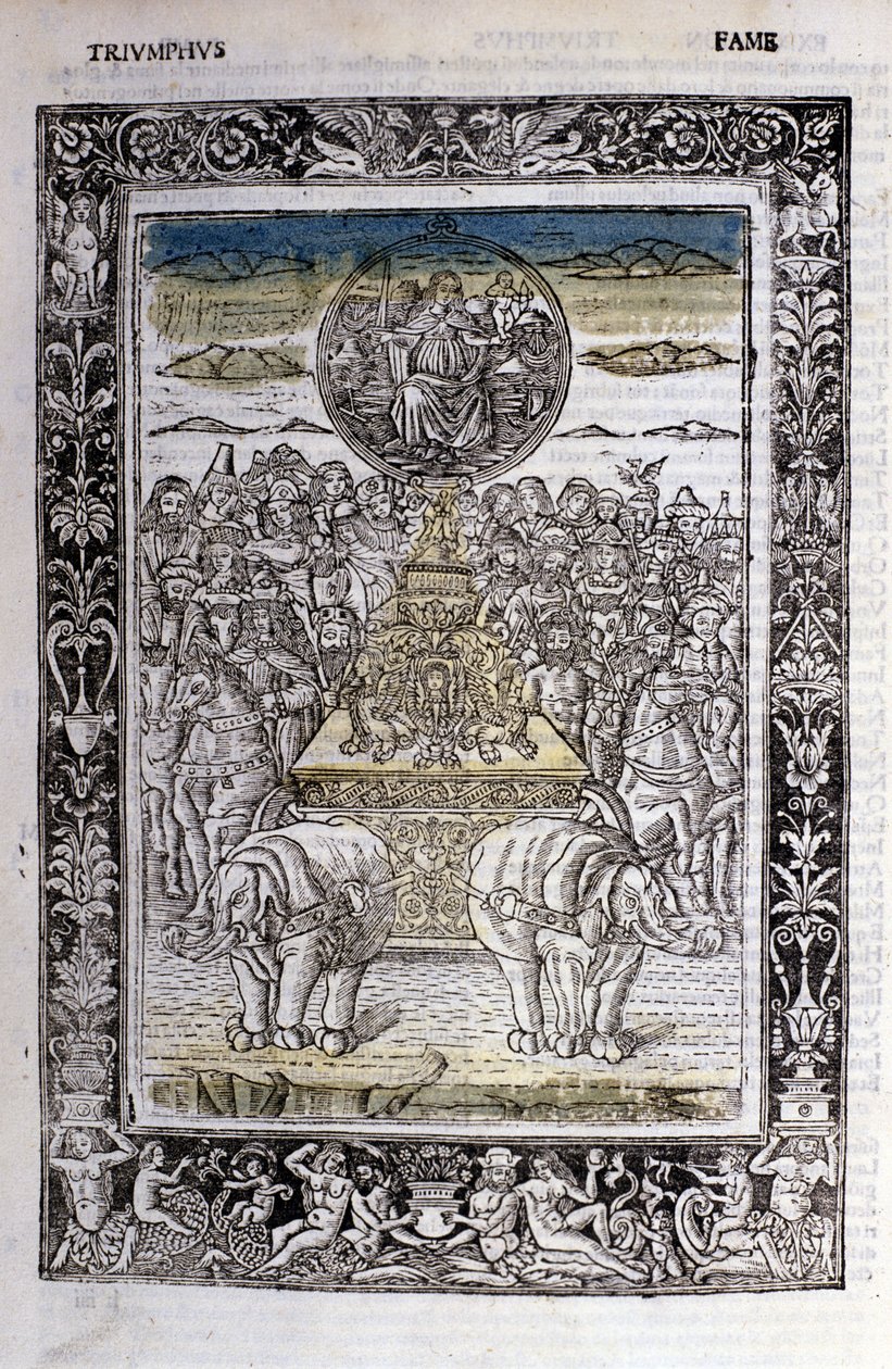 انتصار شهرة فرانشيسكو بتراركا (بتراركا). مصغرة sd. ببل. تريفولزيانا ، ميلان. بواسطة فنان غير معروف