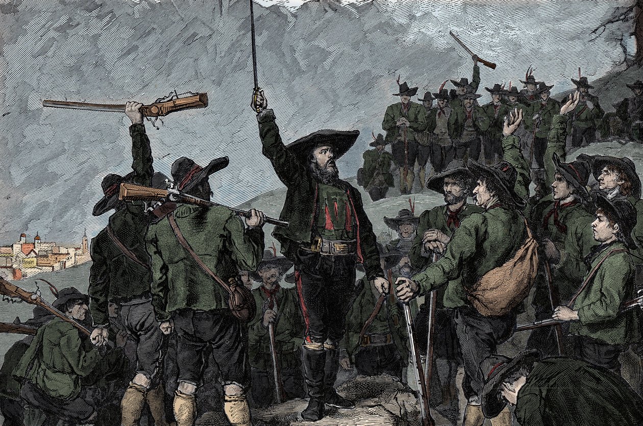 باتريوت تيرول أندرياس هوفر (1767-1810) - تمرد تيرول (تيرول) في 1809: باتريوت تيرول أندرياس هوفر بواسطة فنان غير معروف