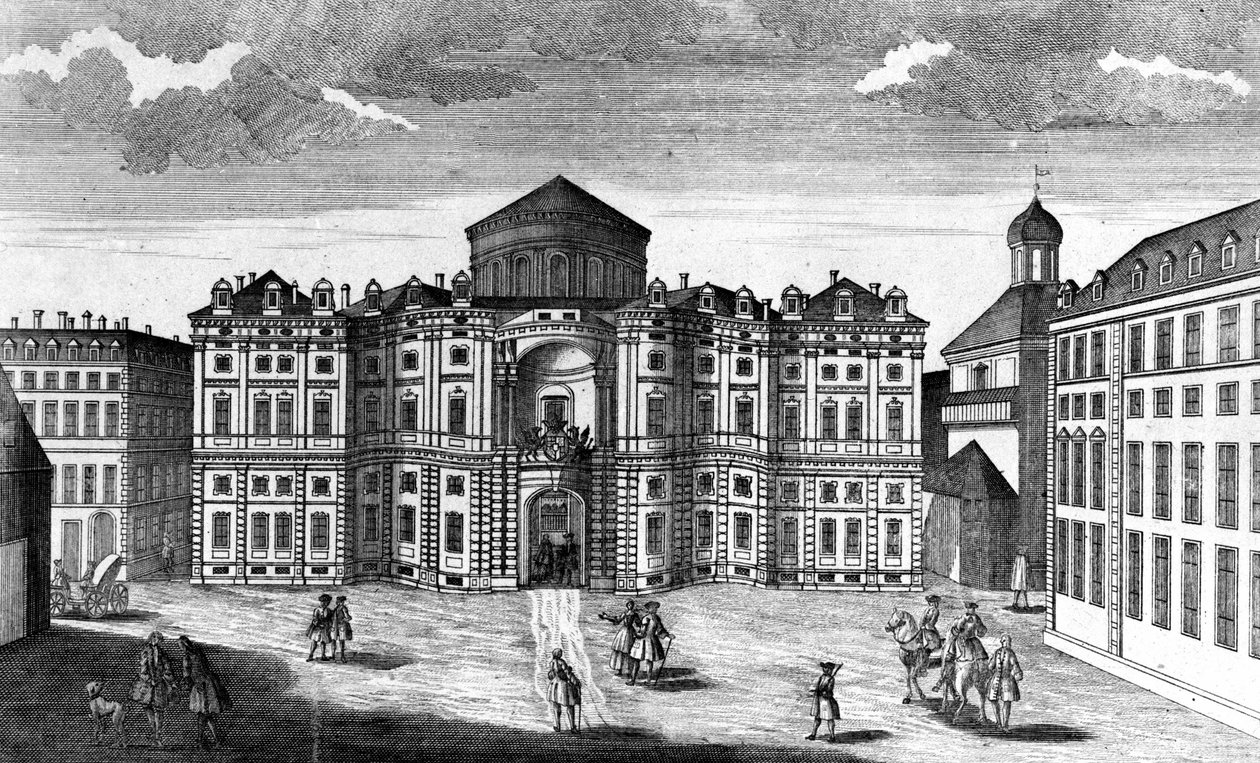 منظر لـ Palazzo Carignano (Palazzo Carignan) في تورين بواسطة فنان غير معروف
