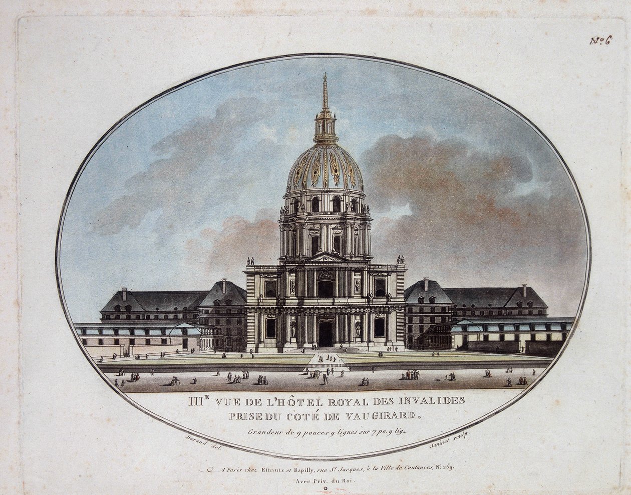 منظر لفندق Royal des Invalides - نقش بواسطة فنان غير معروف