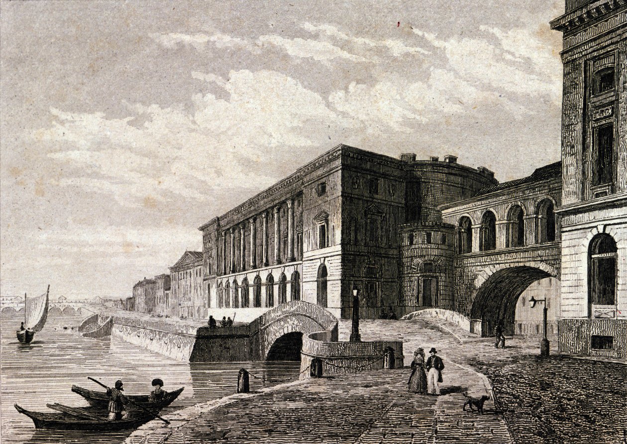 منظر لمسرح سانت بطرسبرغ عام 1828. بواسطة فنان غير معروف