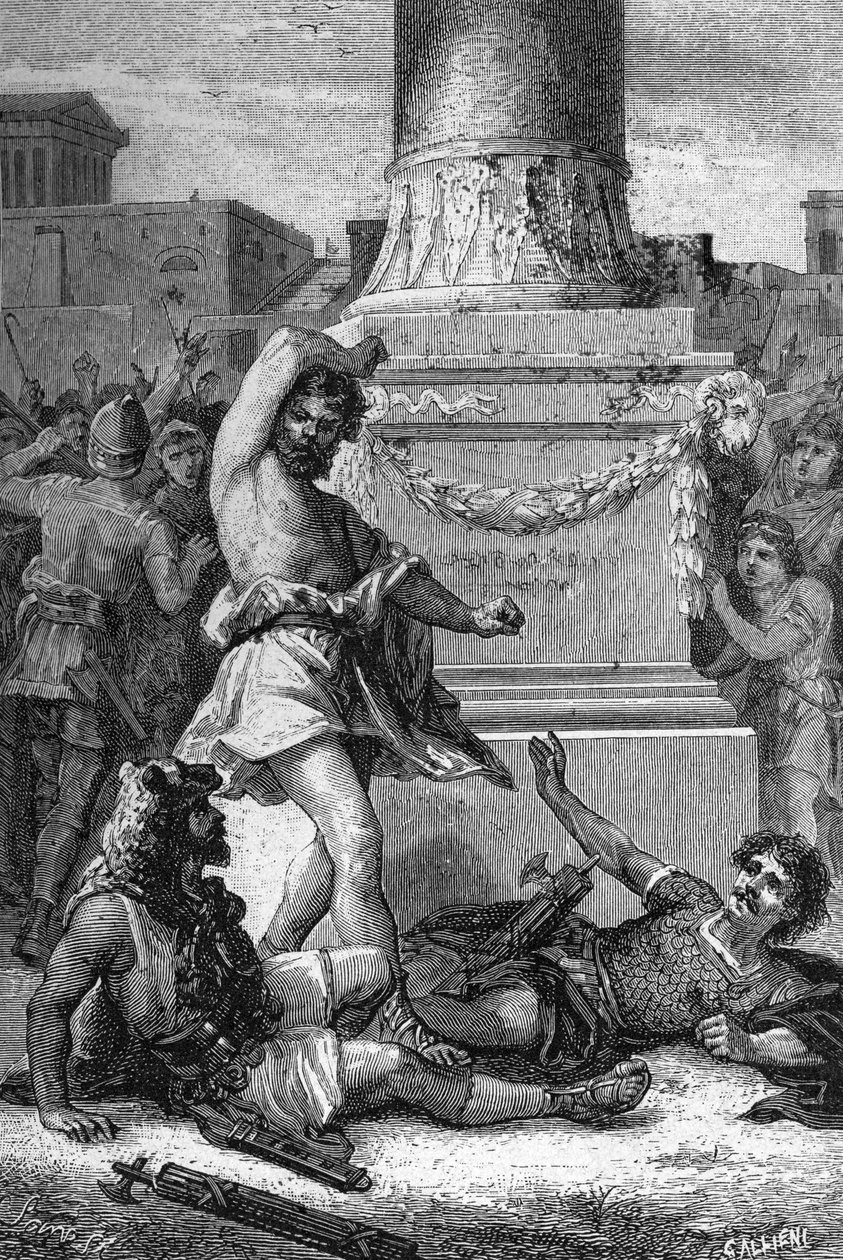 Volero Publilius refusing to be arrested 473 BC. Engraving بواسطة فنان غير معروف
