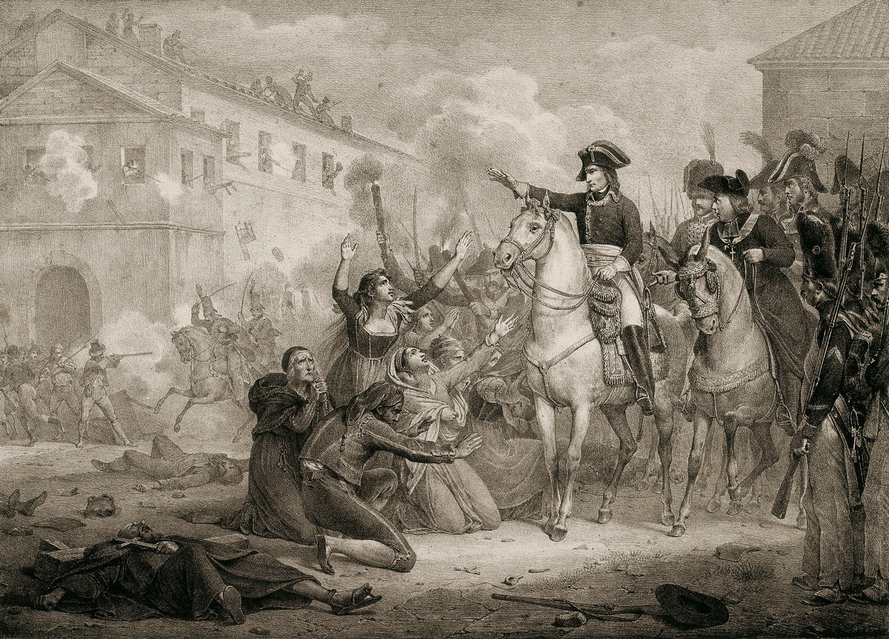 حرب استقلال إسبانيا (1808-1814): الإسبان ينادون نابليون بالشفقة. مدريد ، المكتبة الوطنية. بواسطة فنان غير معروف