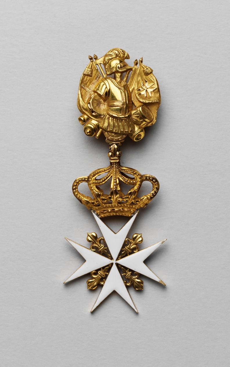 croix de Malte, ou croix de saint Jean (ordre de Malte ou de Saint Jean de Jerusalem, dit ordre de de l'hopital ou hospitaliers) - The Maltese cross of Maria Fyodorovna (Marie Fedorovna) -Orders, decorations and medals, Late 18th مئة. - المينا على النح بواسطة فنان غير معروف