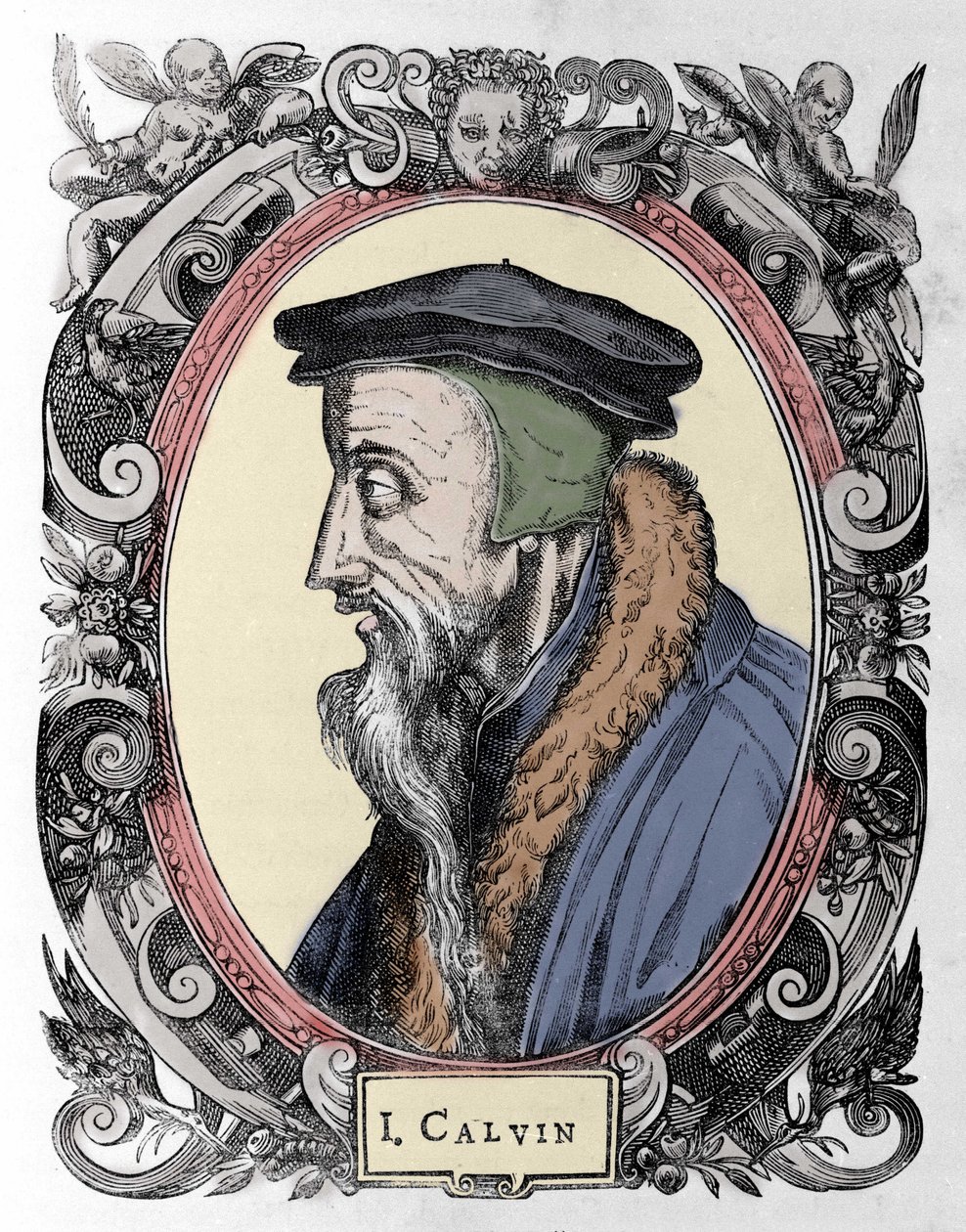 صورة جان كالفين (1509-1564) ، مصلح وكاتب ديني فرنسي. بواسطة فنان غير معروف