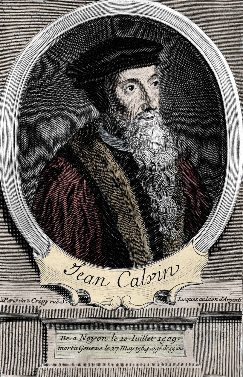 صورة جان كالفين (1509-1564) ، مصلح وكاتب ديني فرنسي. بواسطة فنان غير معروف