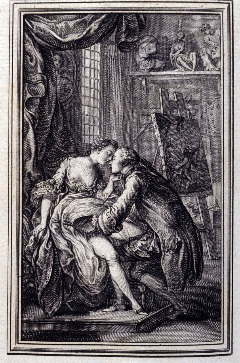 الجدول - في "" الحكايات والقصص القصيرة في الشعر "" لجان لافونتين. 1762. بواسطة فنان غير معروف