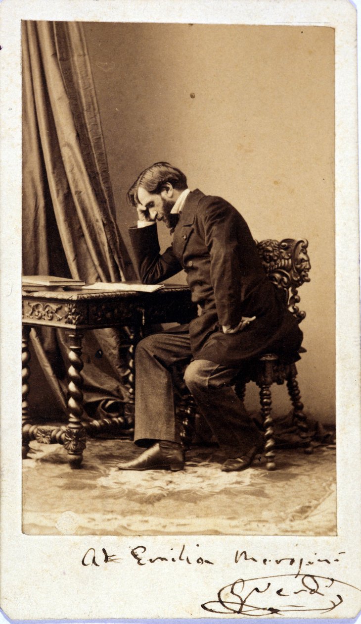 جوزيبي فيردي حوالي عام 1835. صورة التقطها الملحن متحف ديلا سكالا من ميلانو بواسطة مصور غير معروف