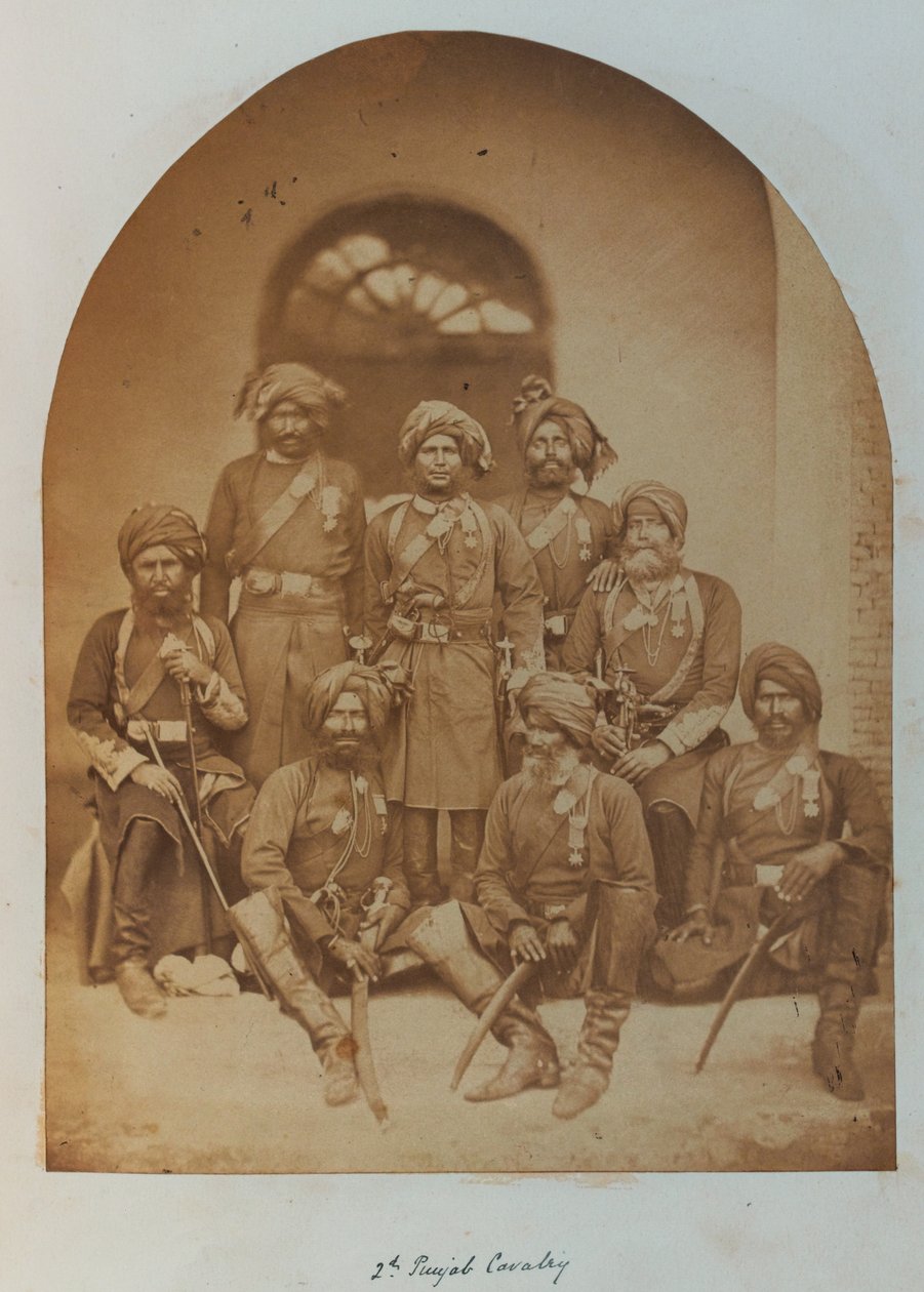 ضباط وضباط صف في الجيش الهندي ، وجميعهم حائزون على وسام الاستحقاق الهندي بواسطة مصور غير معروف