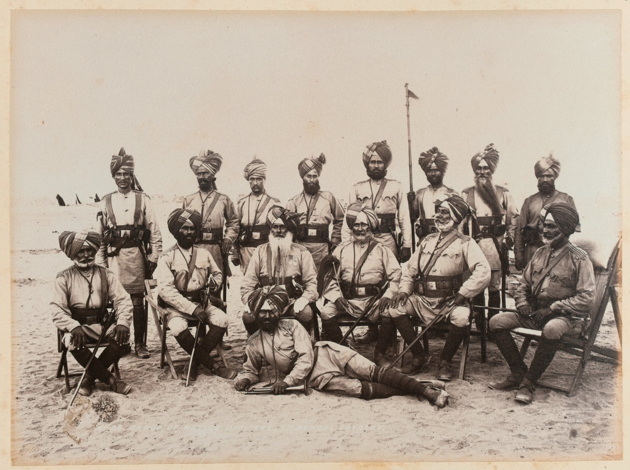 الضباط الهنود في سلاح الفرسان البنغال التاسع ، 1885 بواسطة غير معروف
