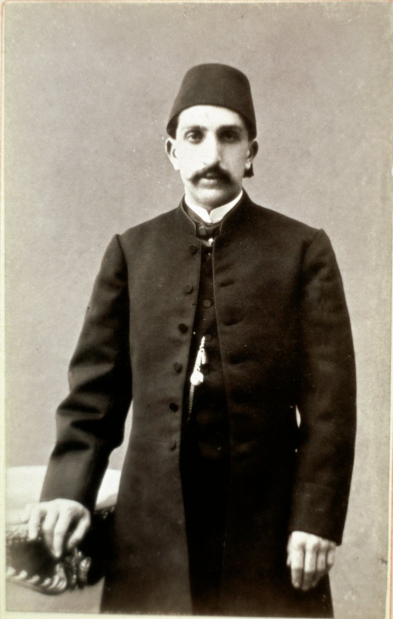 Ottoman Empire: Portrait of Sultan Abdulhamid II (Abd ul Hamid, Abd-ul-Hamid, Abdulhemit, Abdul Hamid, Abd al-Hamid, Abd al-Hamid, Abd al-Hamid) (1842-1918)” Photography. Ankara, Turkish Historical Society, Turkey بواسطة مصور غير معروف