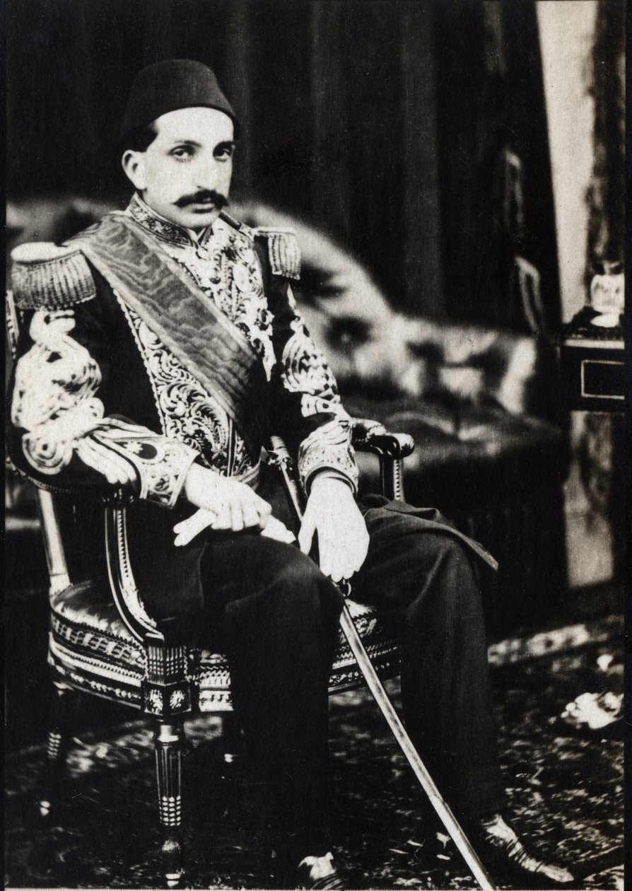 صورة لعبد الحميد الثاني (1842-1918) ، سلطان الدولة العثمانية (b / w photo) بواسطة مصور غير معروف
