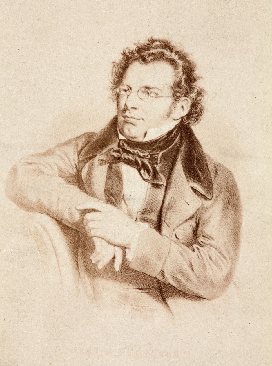 صورة لفرانز شوبرت ، حوالي 1860 (طباعة) بواسطة مصور غير معروف
