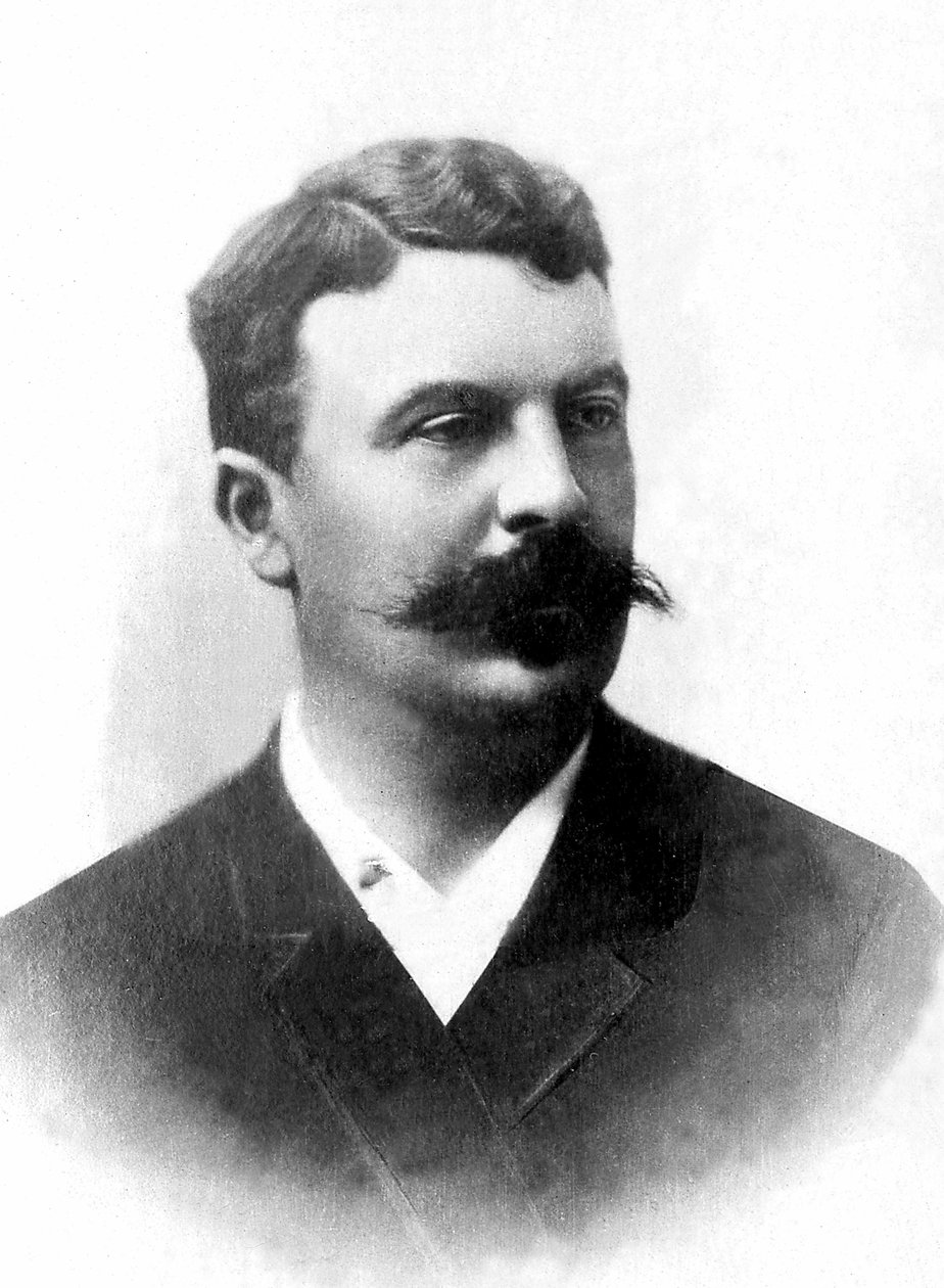 صورة شخصية لغي دي موباسان (1850-1893) ، كاتب فرنسي. بواسطة مصور غير معروف