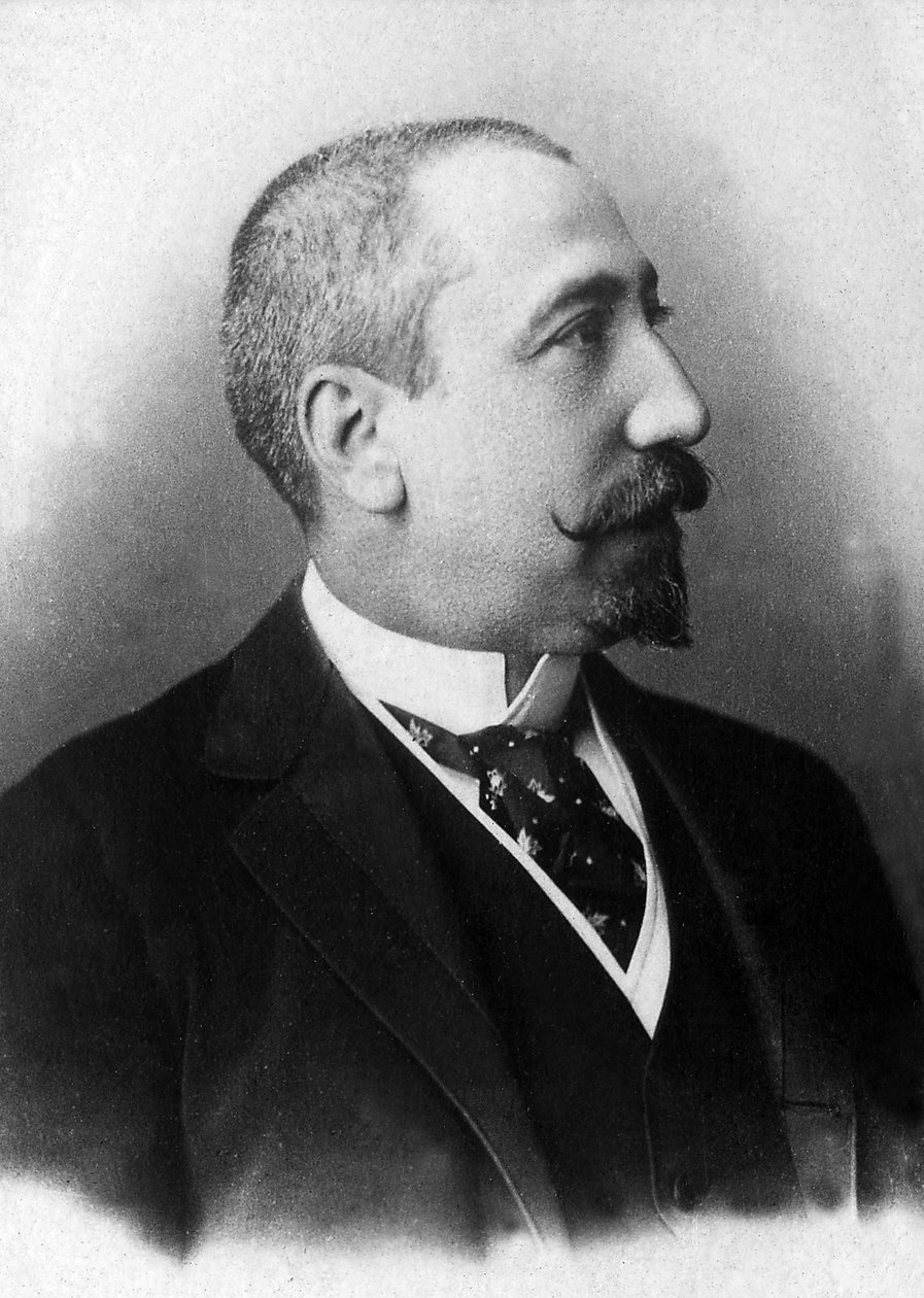 صورة لجاك أناتول فرانسوا تيبو ديت أناتول فرانس (1844-1942) ، كاتب وصحفي انتخب لأكاديمية Francaise في عام 1896. بواسطة مصور غير معروف