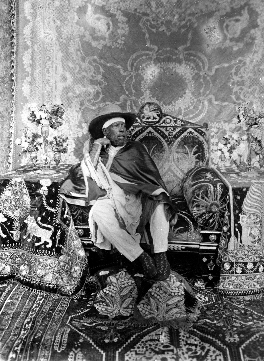 صورة لمنيليك الثاني (1844-1913) ، إمبراطور إثيوبيا. بواسطة مصور غير معروف
