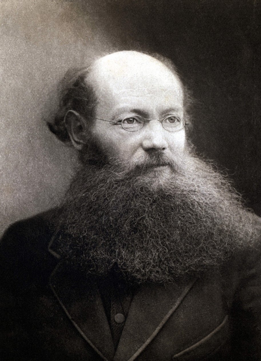 صورة للأمير بيتر (بيوتر) ألكسيفيتش كروبوتكين (1842-1921) ، ثوري روسي وفوضوي. بواسطة مصور غير معروف
