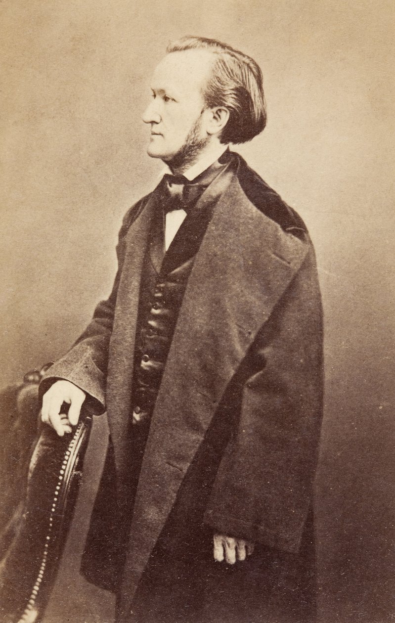 صورة لريتشارد واجنر ، حوالي عام 1860 (صورة بالأبيض والأسود) بواسطة مصور غير معروف