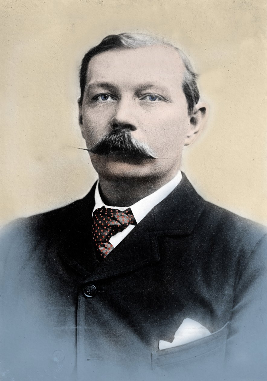 صورة السير آرثر كونان دويل (1859-1930) ، كاتب إنجليزي ، مبتكر شخصية "شيرلوك هولمز". بواسطة مصور غير معروف