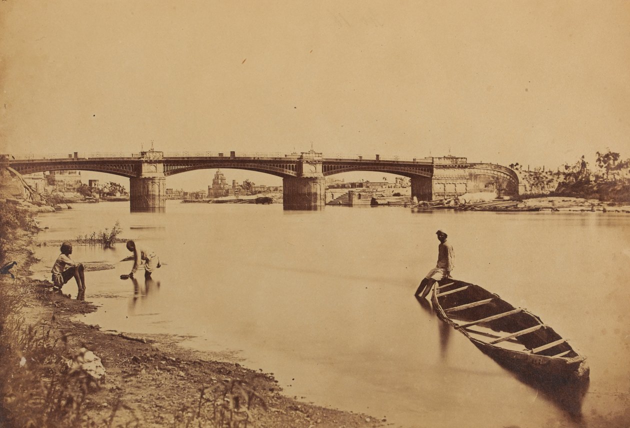 الجسر الحديدي ، لكناو بواسطة مصور غير معروف