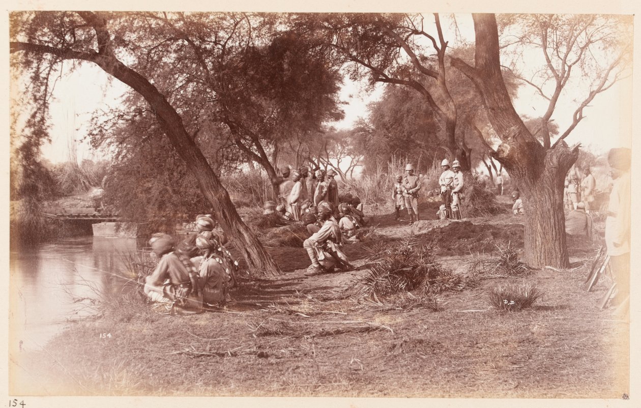 الاستيلاء على جسر قناة Alipur بواسطة Guides Cavalry ، دلهي كامب كامب ، 1885 بواسطة غير معروف