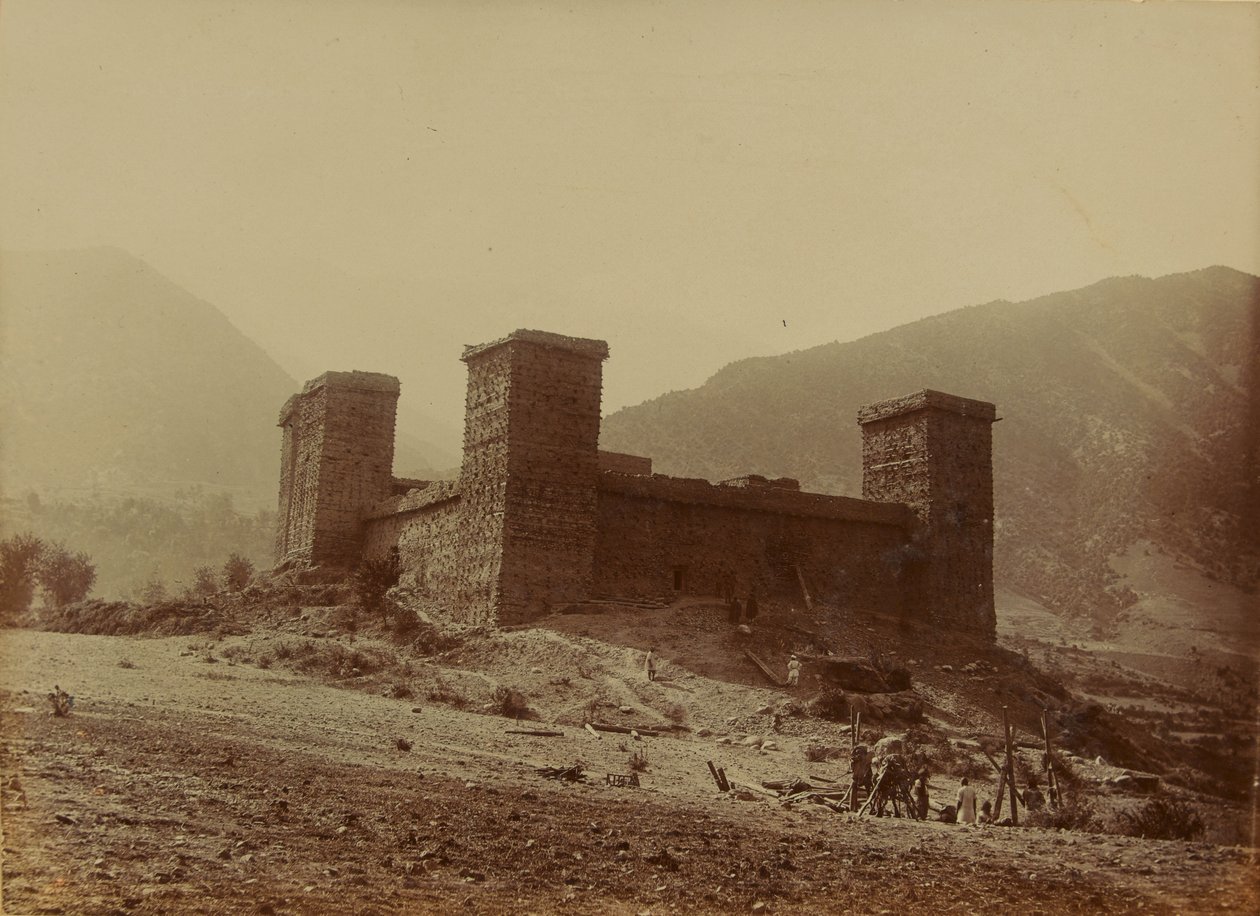 منظر لحصن تشيترال ، 1895 بواسطة مصور غير معروف
