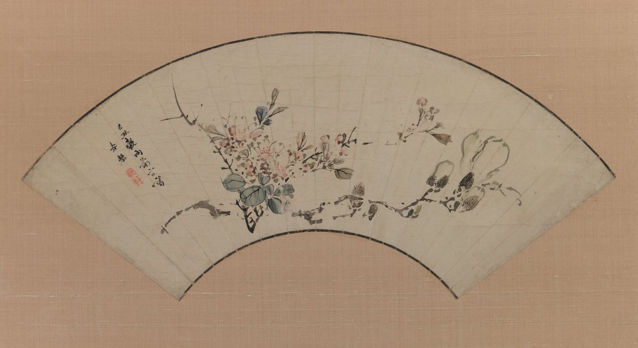 Cherry Blossoms and Manolia، 1829 (حبر ولون فاتح على ورق) بواسطة أوراجامي شونكين