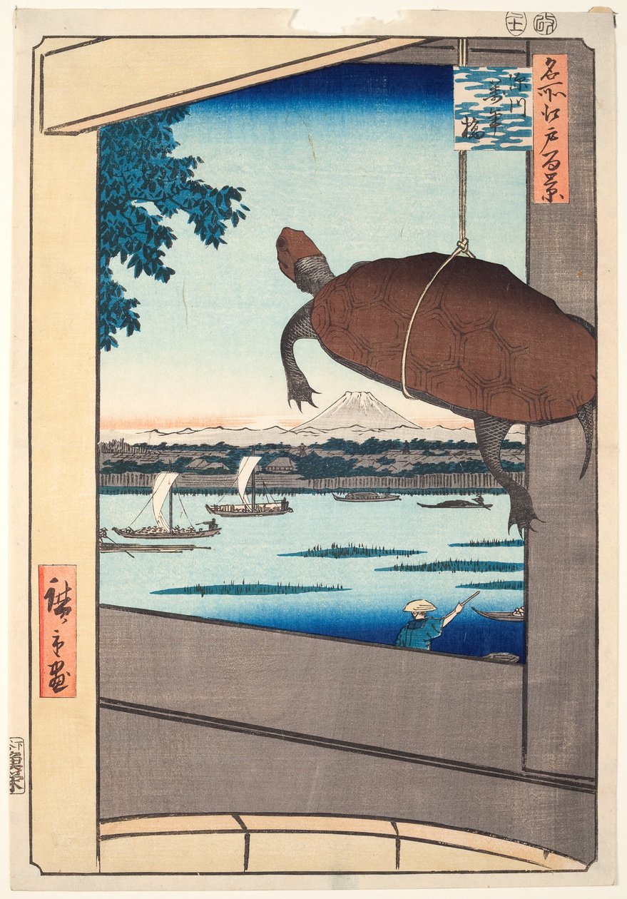 جسر مانن ، فوكاجاوا ، من سلسلة مائة مشاهدة شهيرة لإيدو بواسطة Utagawa Hiroshige