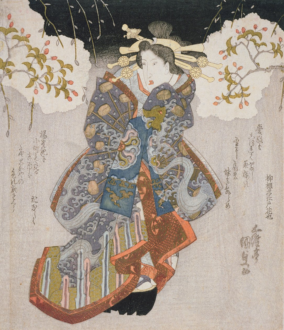 Iwai Kumesaburo II كمحظية ، c.1830 (طباعة كتلة خشبية ملونة) بواسطة أوتاغاوا كونيسادا