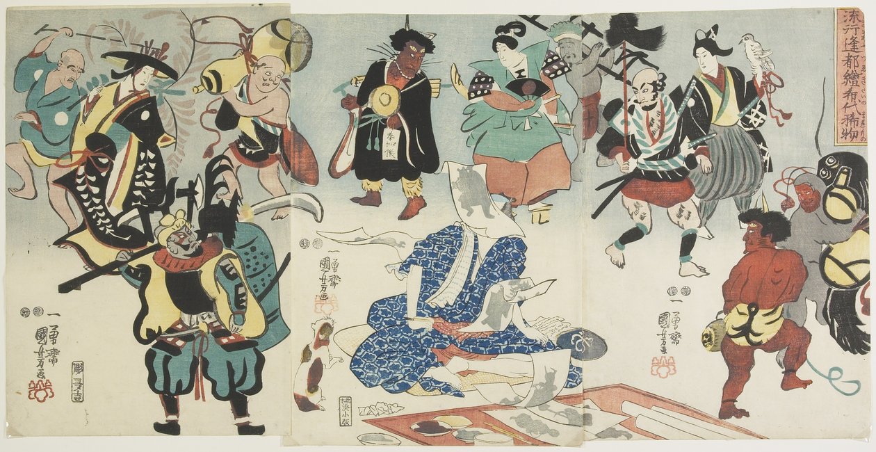 ظاهرة O_tsu-e الشهيرة ، 1848 بواسطة Utagawa Kuniyoshi