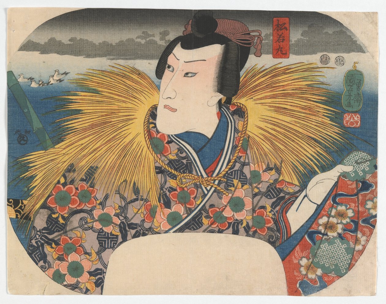 الممثل Ichikawa Danjuro VIII as Matsuwakamaru ، فترة إيدو ، 1847 (طباعة لوحة خشبية ملونة) بواسطة Utagawa Kuniyoshi