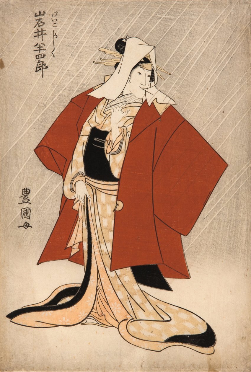 ممثل الكابوكي Iwai Hanshiro V بصفته الفنان (geiko) Kashiku بواسطة أوتاغاوا تويوكوني
