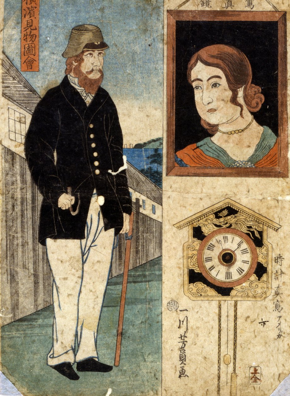 مشاهد في يوكوهاما ، (Yokohama kenbutsu zue) ، 1860 بواسطة أوتاغاوا يوشيكازو