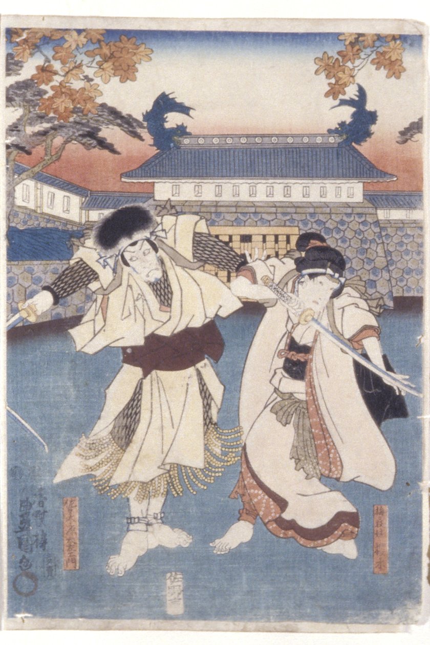 الانتقام في Uguisuzuka (نقش خشبي ملون) بواسطة أوتاغاوا (1786-1865) كونيسادا