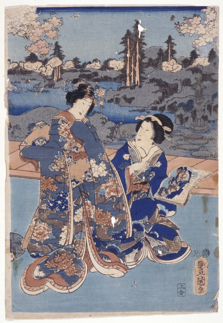 آن إدوكو باريسون من شخصيات موراساكي (مقارنة مظهر إيدو موراساكي) بواسطة أوتاغاوا (1786-1865) كونيسادا