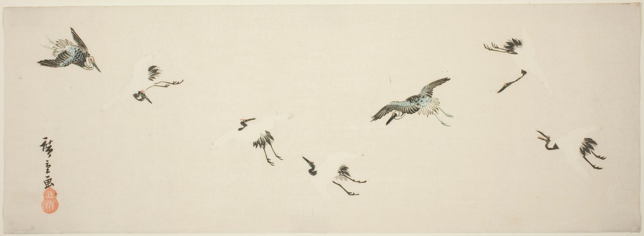 رافعات في الرحلة بواسطة Utagawa Hiroshige