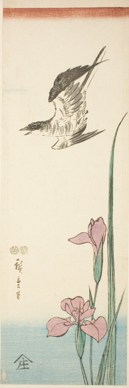 الوقواق والقزحية بواسطة Utagawa Hiroshige