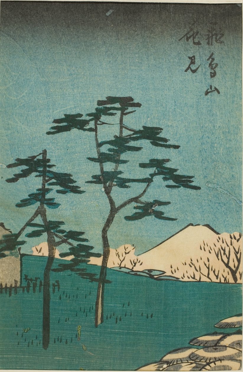 منظر الزهور في Asuka Hill (Asukayama hanami) ، قسم من ورقة من سلسلة "قصاصات من الأماكن الشهيرة في إيدو (Harimaze Koto meisho)" بواسطة Utagawa Hiroshige