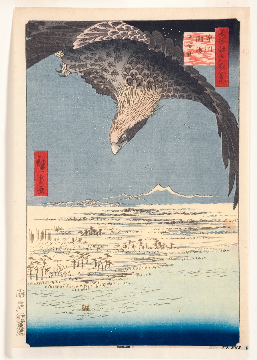 Fukagawa Susaki and Jumantsubo، 1857 (woodblock) بواسطة Utagawa Hiroshige