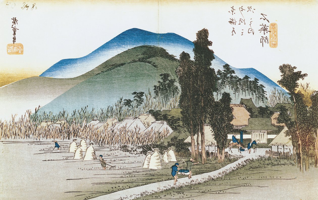 Ishiyakushi ، من سلسلة "53 Stations of the Tokaido" ، 1833-1834 (طبعة خشبية) بواسطة Utagawa Hiroshige