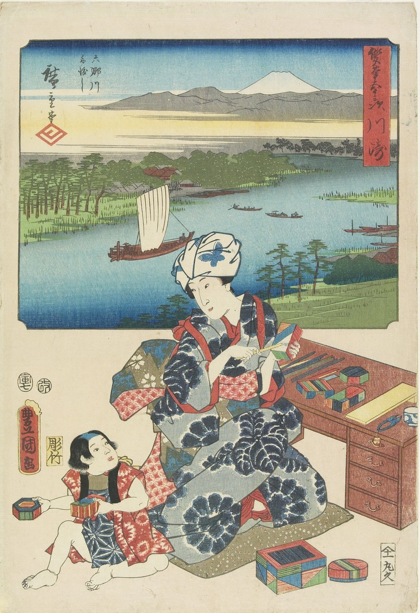 كاواساكي ، يوليو 1854 بواسطة Utagawa Hiroshige