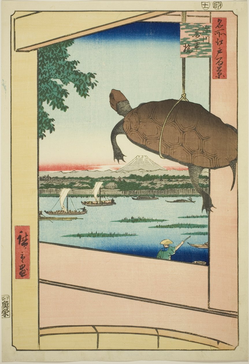 جسر مانين ، فوكاغاوا مانينباشي ، من السلسلة بواسطة Utagawa Hiroshige