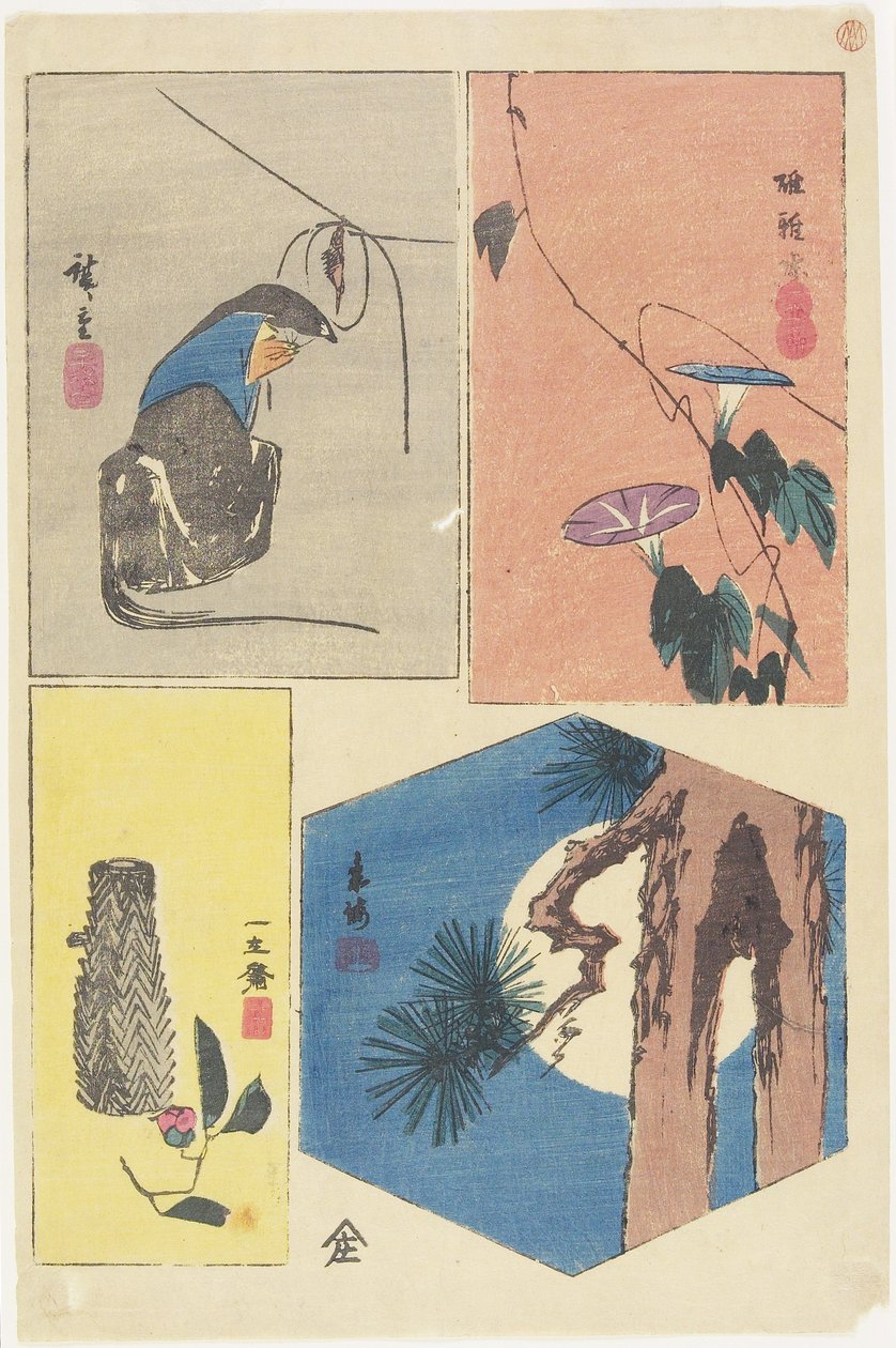 طباعة مختلطة للمناظر الشهيرة لإيدو ، ج. 1857 بواسطة Utagawa Hiroshige